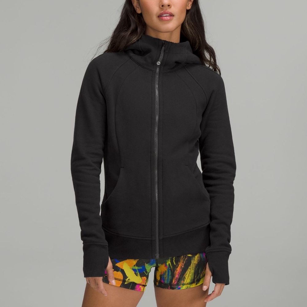 Scuba full zip-up hoodie black